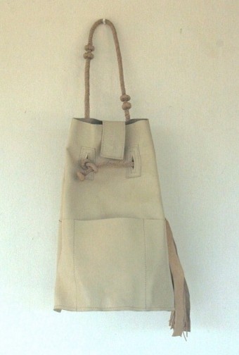 Cream large bucket bag